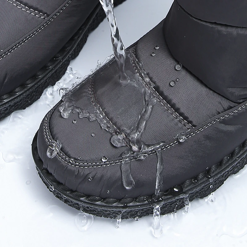 2024 stivali da neve impermeabili per donna scarpe invernali stivaletti in peluche in pelliccia sintetica donna Plus Size Botas in cotone caldo