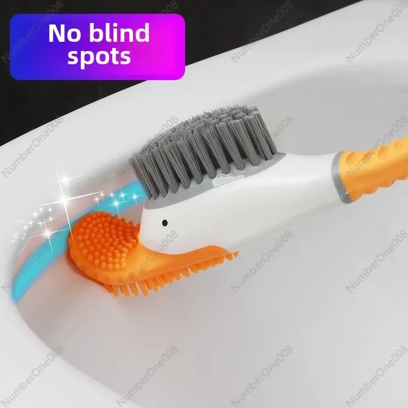 No dead ends long handle diving duck toilet brush soft bristle toilet brush hanging