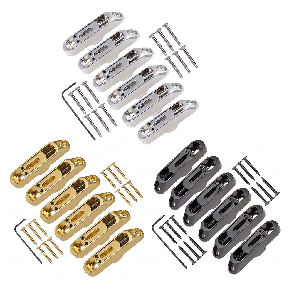 Guitar Maintenance Black Guitar for bridge Tailpiece Bass Saddle Assembly Supplied Screws Durability And Reliability