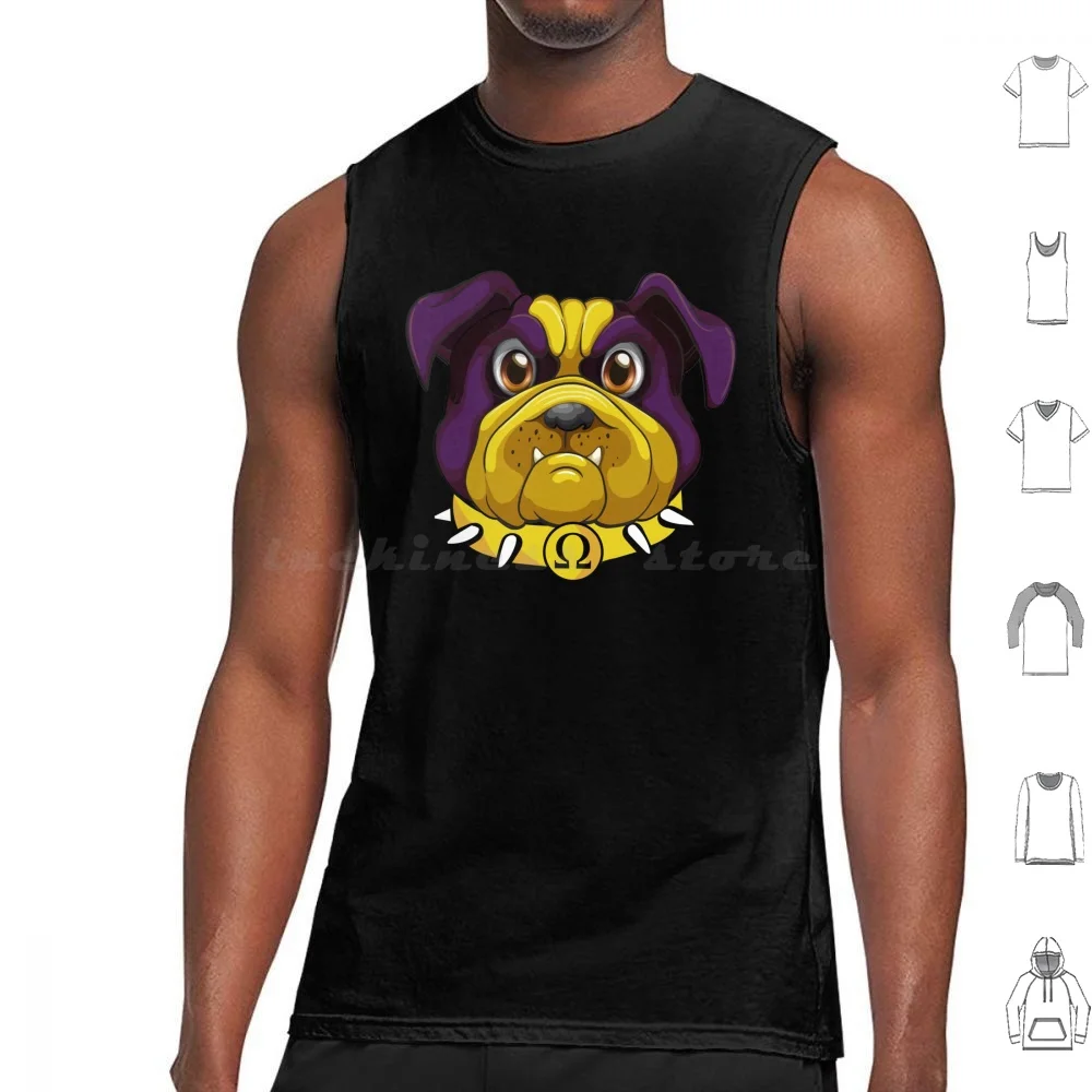 Dog Spike Collar Tank Tops Vest Sleeveless Psi Phi Psi Phi Bulldog Fraternity Psi Phi Founders Psi Phi Chapters Psi Phi Psi