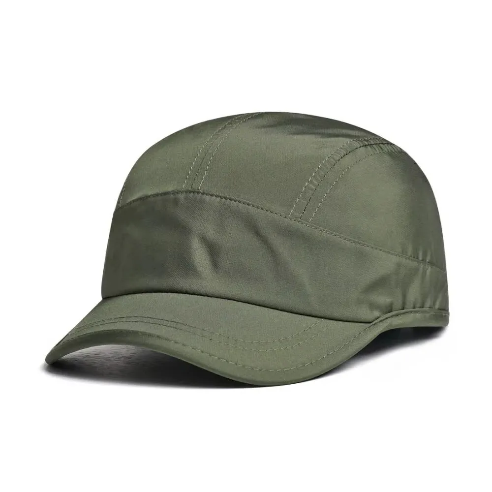 Vintage 5 Panel Baseball Cap Short Brim Adjustable Quick-Dry Solid Hat Outdoor Duckbill Cap for Men Women