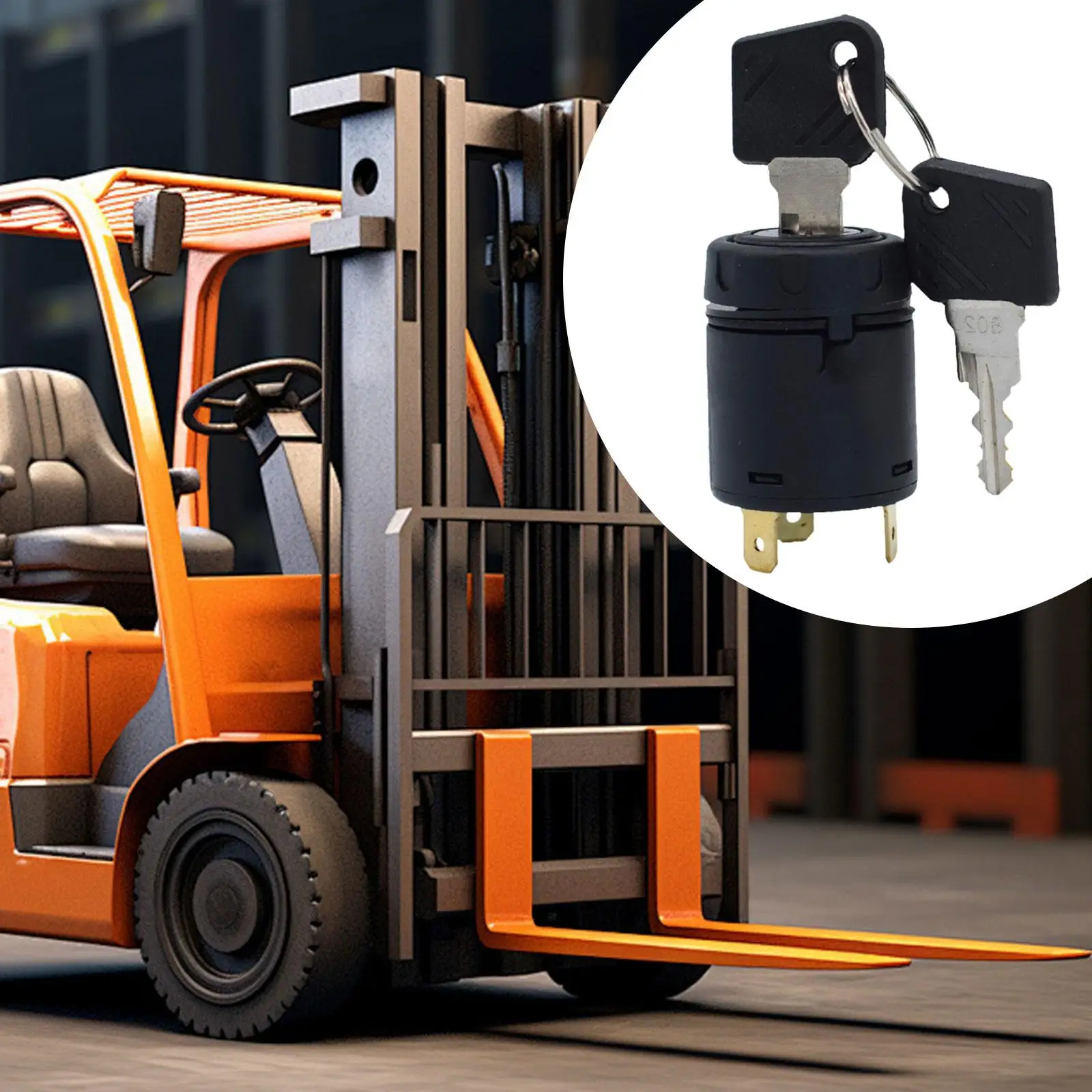 Universal Ignition Key Switch Metal Starter for Forklift Wheel Cylinder and Electric Forklift Parts