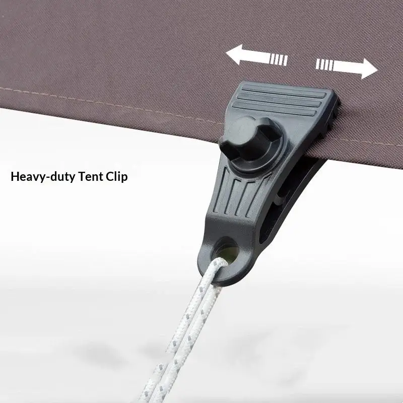 5/10Pcs Black ABS Tent Clips Windproof Reinforced for Outdoor Survival Camping Canopy Rainfly Fixing