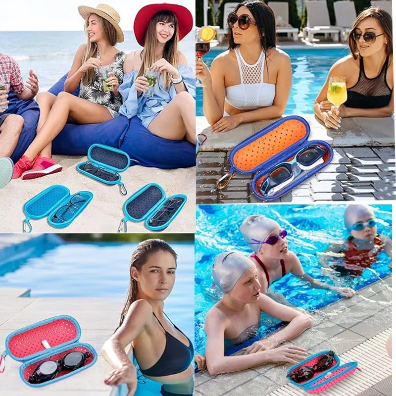 إيفا لينة نظارات السباحة المنظم حامي نظارات حالة معدات السباحة تنفس ثقب الصرف غطاء نظارات المحمولة #6