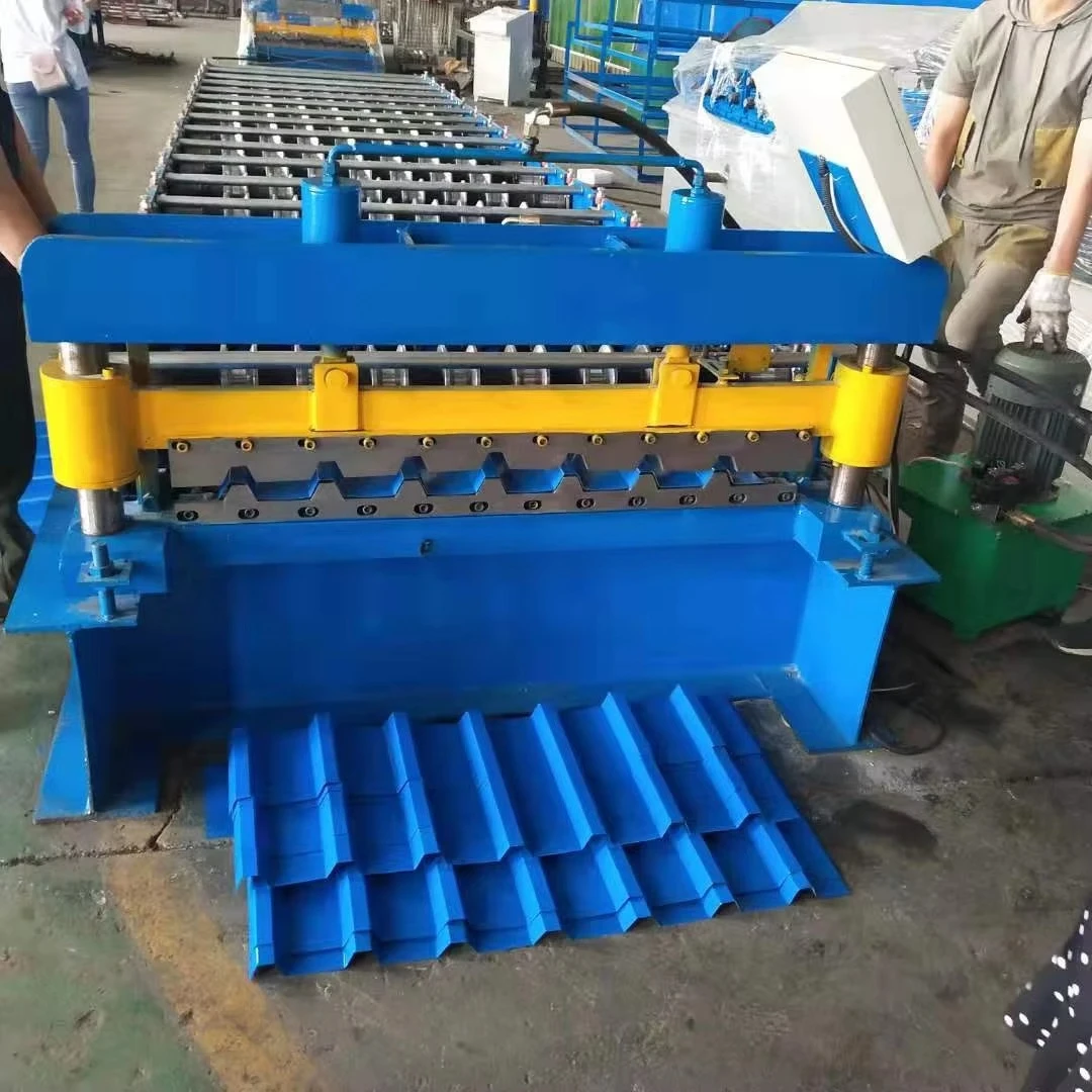 China Single Layer Roof Panel Roll Forming Machine Trapezoid Iron Sheet Roll Forming Making Machine