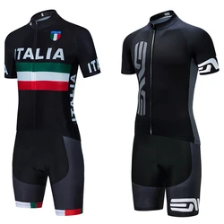 Black New 2025 ITALIA Cycling Jersey Road Bike Maillot Jersey Shorts Set Mtb Ropa Ciclismo Bicycl TShirt Culottes Clothing