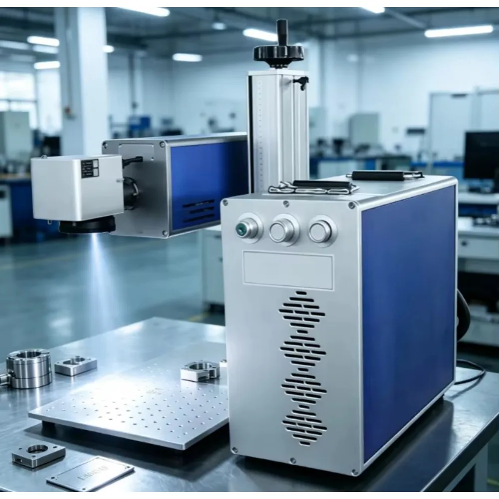 New 100W Separate Fiber Marking Machine CNC Portable Engraver Supporting DXF/AI/DWG/_dst for Metal Engraving Marking