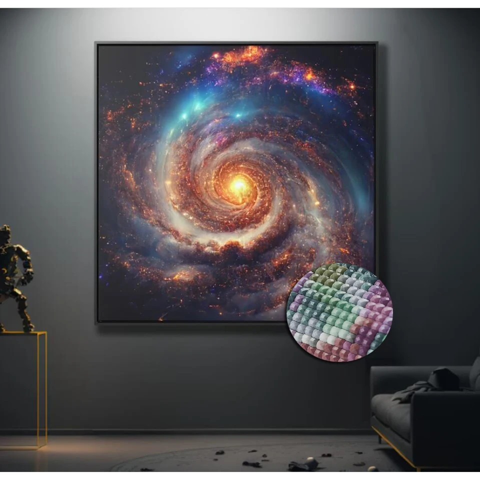 Full Square/Round DIY Diamond Painting Vibrant Space Scene Home Decor Embroidery Mosaic Galaxy Universe Landscape Wall Sticker