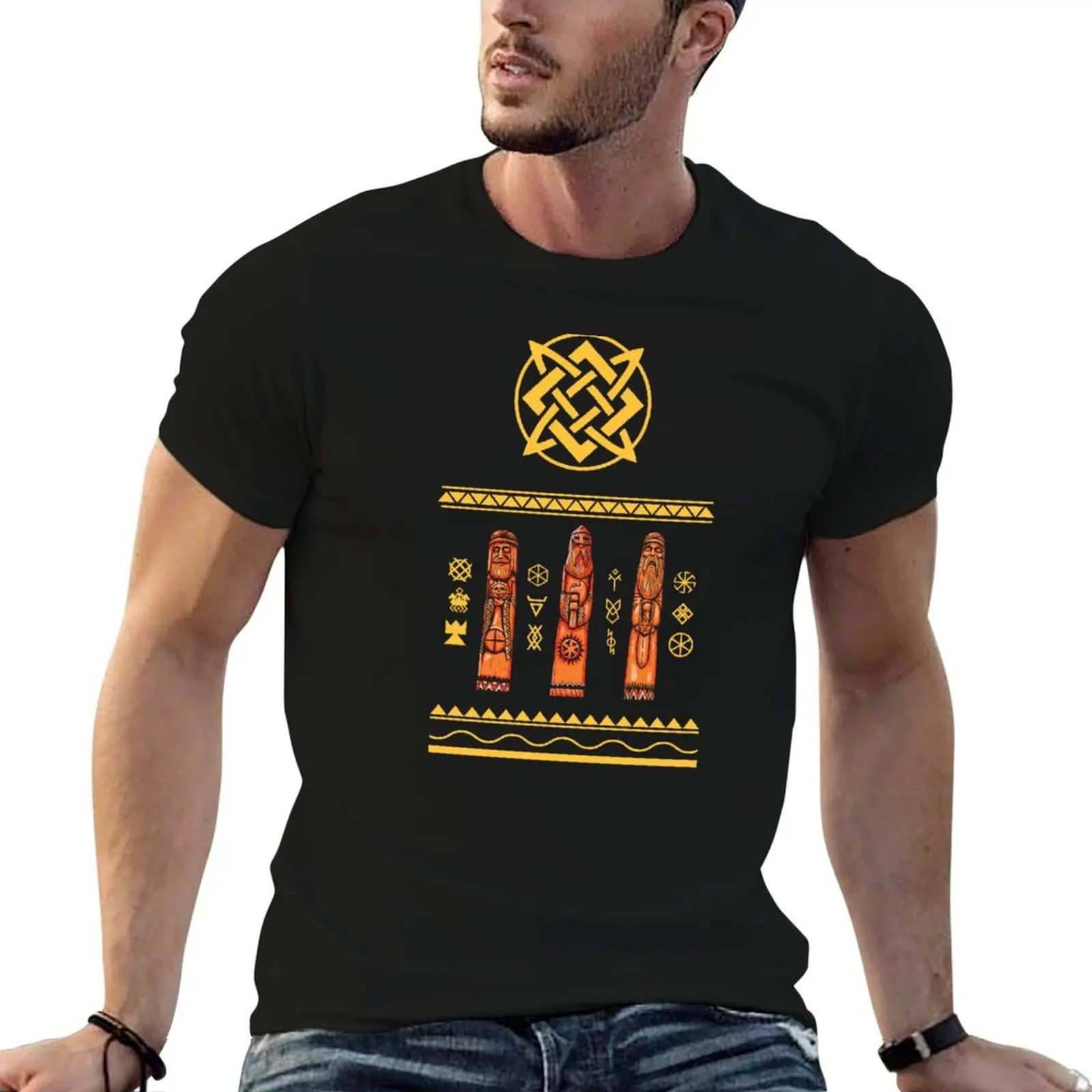 Symbols and totems of old Slavic Gods - Svarog T-Shirt aesthetic clothes customizeds shirts men