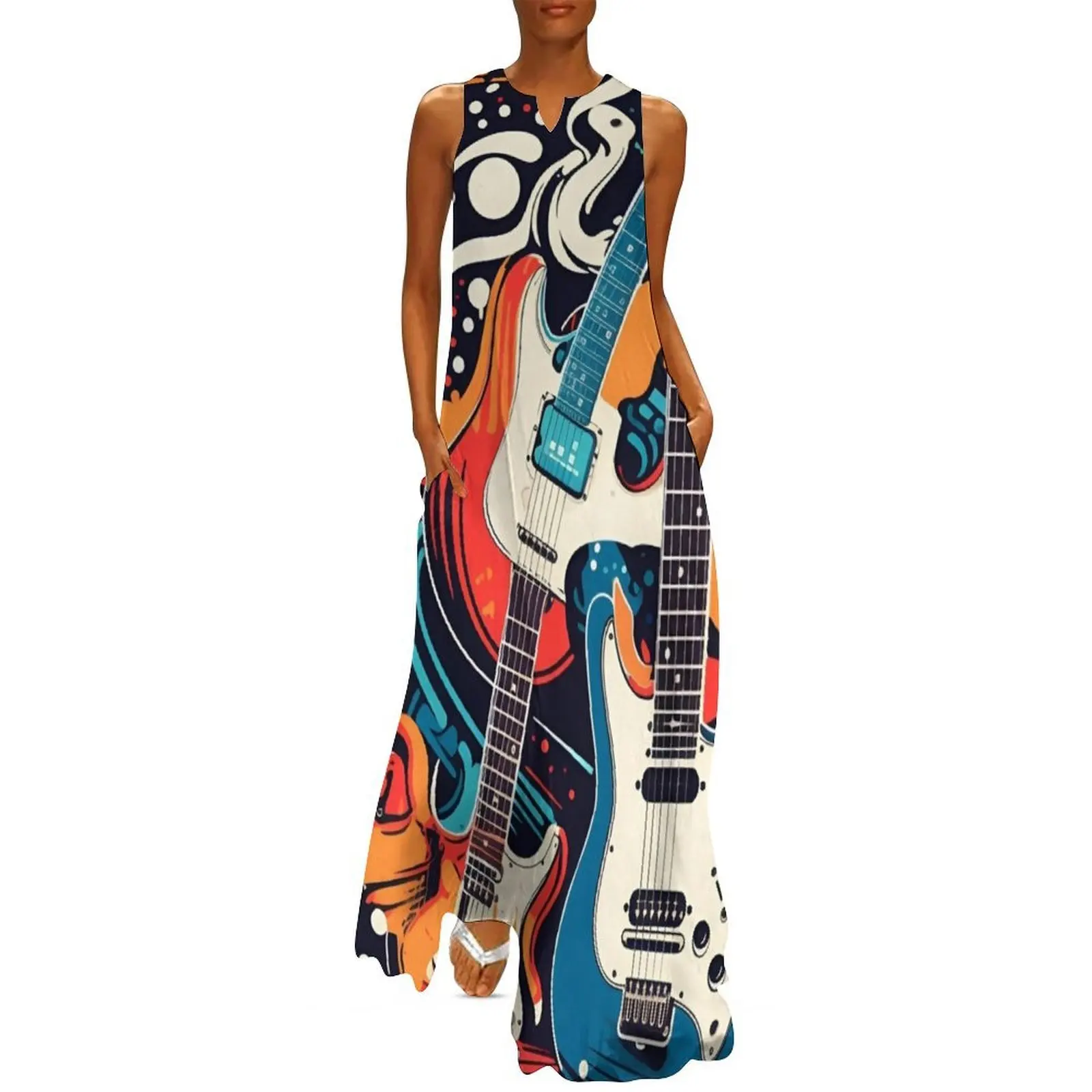 

Colorful guitar collage wallpaper Long Dress Dresses for wedding party Bride dresses luxury dress summer dress women 2025