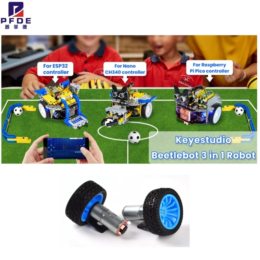 

A Set 2pcs (JGA25-371 Hall Encoder DC Motor + Tire + BRACKET) DC 12V robot balans motor 60RPM 170RPM