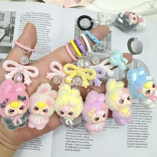 

Flocked gradient standing pose doll Three-year-old adorable baby plush toy Gift bag charm Car keyring Wholesale cute baby