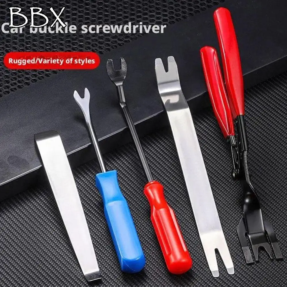 

19 шт., плоскогубцы, набор инструментов для снятия обшивки, нейлоновый инструмент, красный, синий, для снятия автомобильных панелей, портативная сумка для хранения, легкий съемник застежек