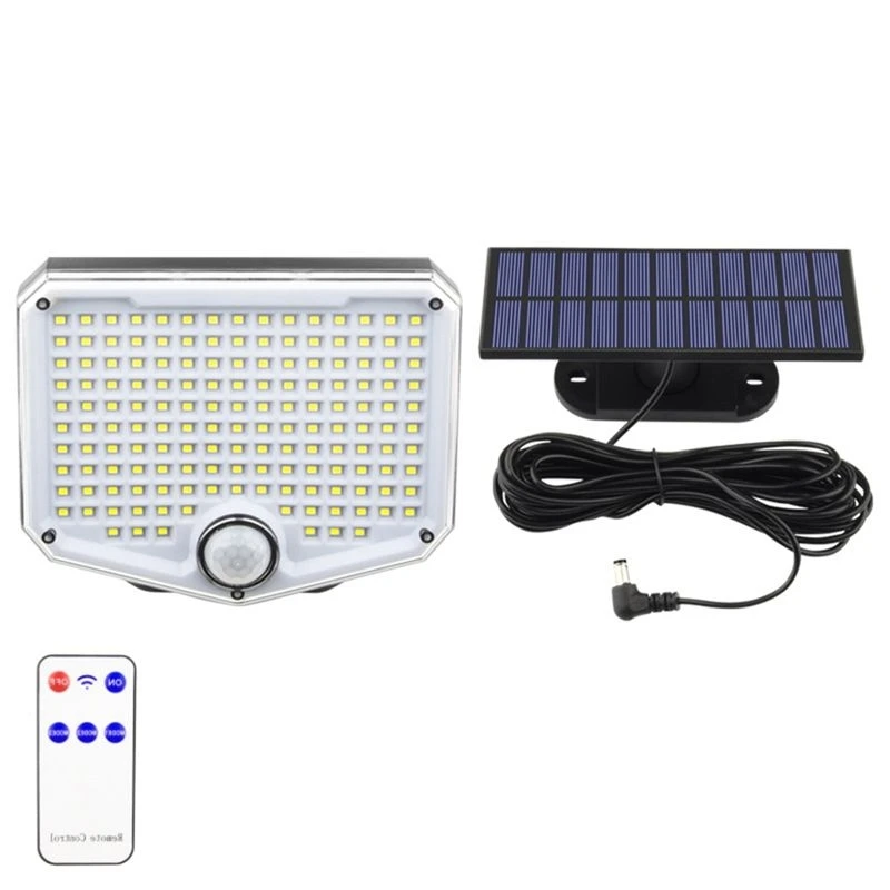 ABVG-Solar Light Outdoor Super Bright Motion Sensor Solar Strong Power LED Garden Wall Lamp IP44 3 Working Mode 153 LED