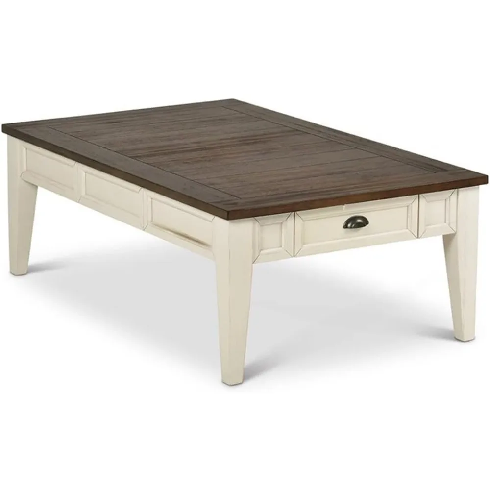 

Storage Coffee Table in Dark Oak and White