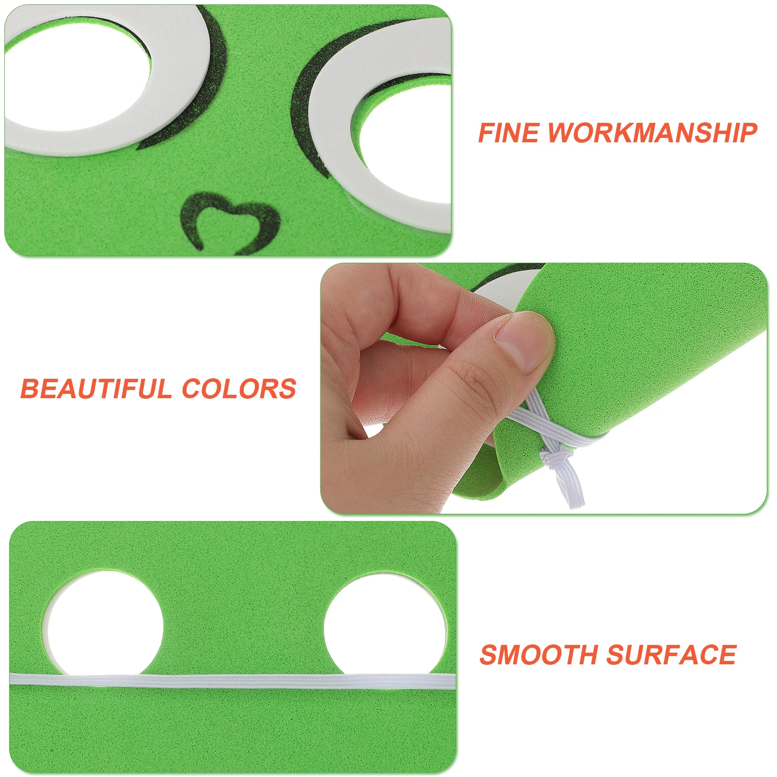 

10pcs Animal Mask EVA Cartoon Frog Shaped Lightweight Kids Halloween Performance Party Supplies Camping Hiking Props