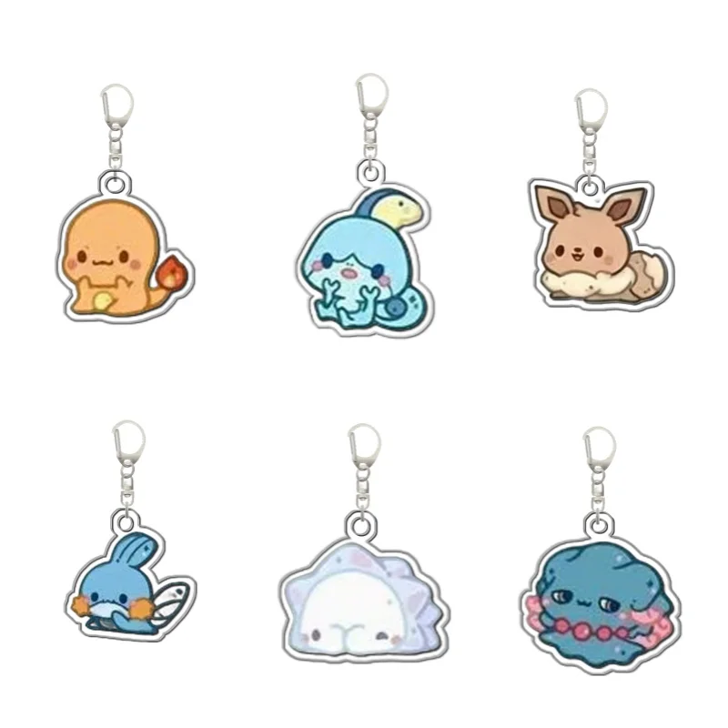 

Оригинальные акриловые брелоки-подвески ручной работы с персонажами аниме: Чармандер, Сурскит, Иви, Мудкип, Сном, Флабебе. Милые мультяшные игрушки-подарки, 5 см.