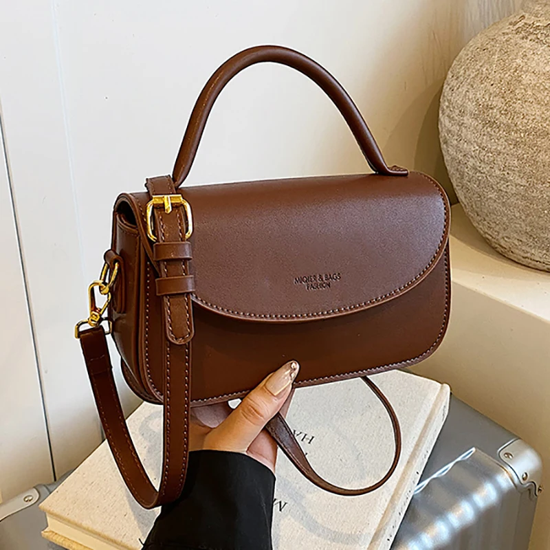 

Сумки через плечо с пряжкой в стиле ретро, новинка 2023 года, универсальные маленькие квадратные сумки, женские повседневные сумки для покупок на одно плечо, кошельки для монет