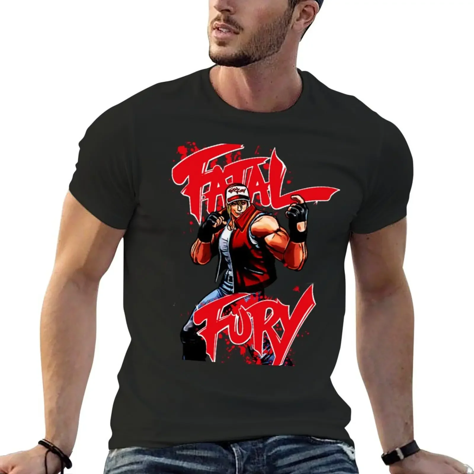 Fatal fury T-Shirt heavyweights aesthetic clothes anime figures t shirts for men