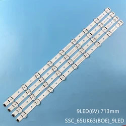 4 sztuk listwa oświetleniowa LED dla 65UK6300 65UK6400 65UK6470PLC 65UK6400PLF 65UK6300PUE SSC_65UK63_9LED_SVL650A95 EAV64013801