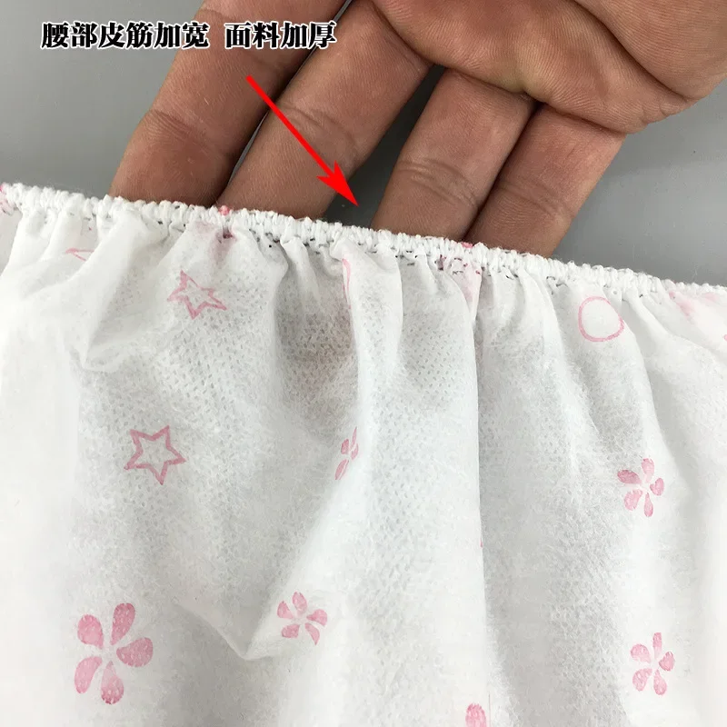 Non Woven Fabric Breathable Disposable Panties For Women Business Trips Hotel Spa Wash-Free Briefs Menstruation Underwear JJ-024