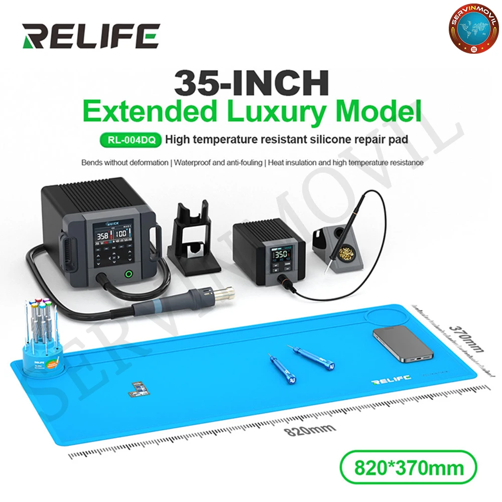 RELIFE RL-004DQ 820*370mm 35-inch Extra Large Silicon Insulation Pad Work Mat For Electronic Phone Laptop Repair Soldering Mat