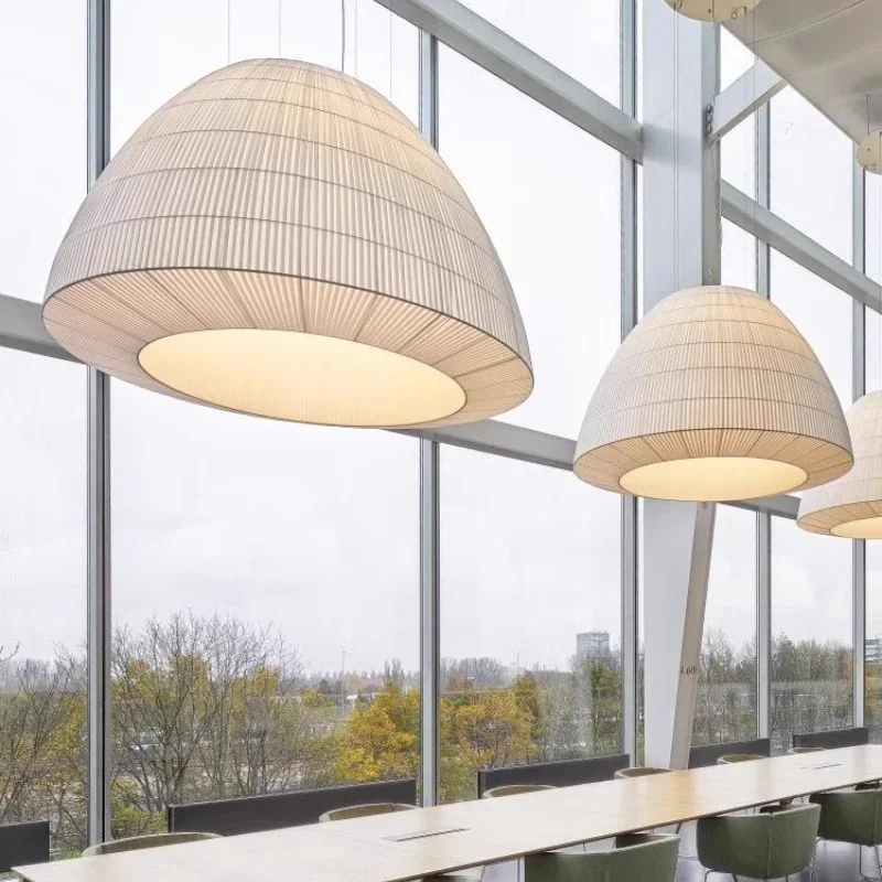 

Nordic Fabric Pendant Lamps Living Room Bedroom Restaurant Cloth Droplight Lights Home Decor Indoor Modern Chandelier Lighting