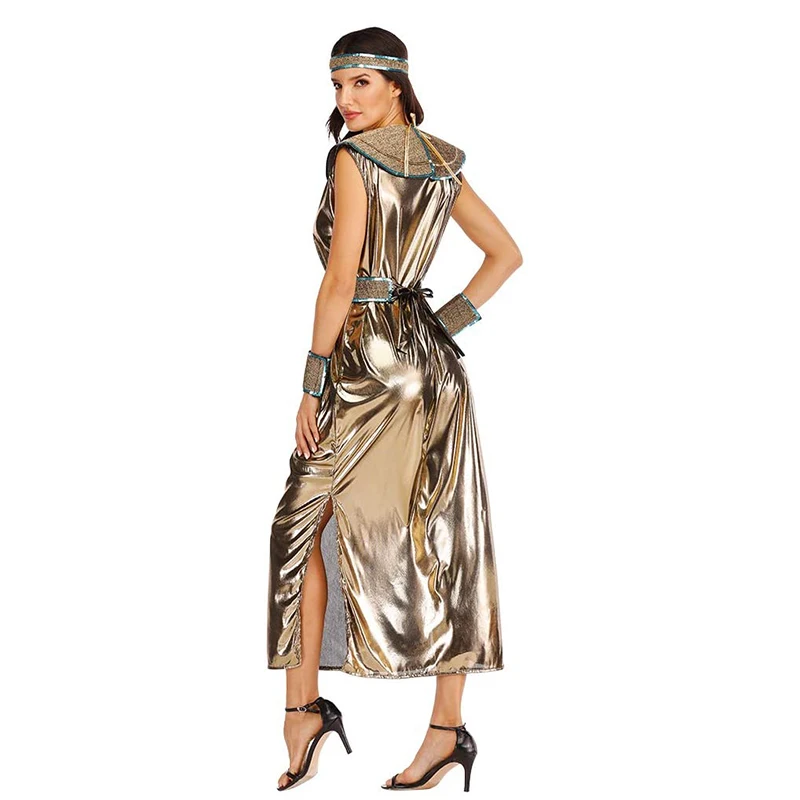 Eraspooky Ancient Sexy Goddess Egyptian Cleopatra Dress Egypt Queen Cosplay Outfit Women Halloween Carnival Party Purim Dress Up view 3
