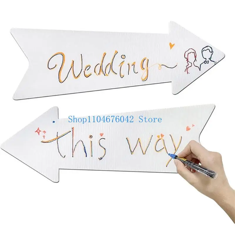 

5asd Blank Yard Sign With Ground Stake Weatherproofed Plastic Garden Decoration