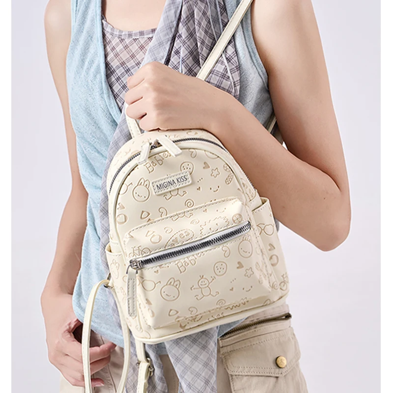 

New fashion all-match work backpack mini niche cute cartoon small backpack popular student backpack high-end travel bag