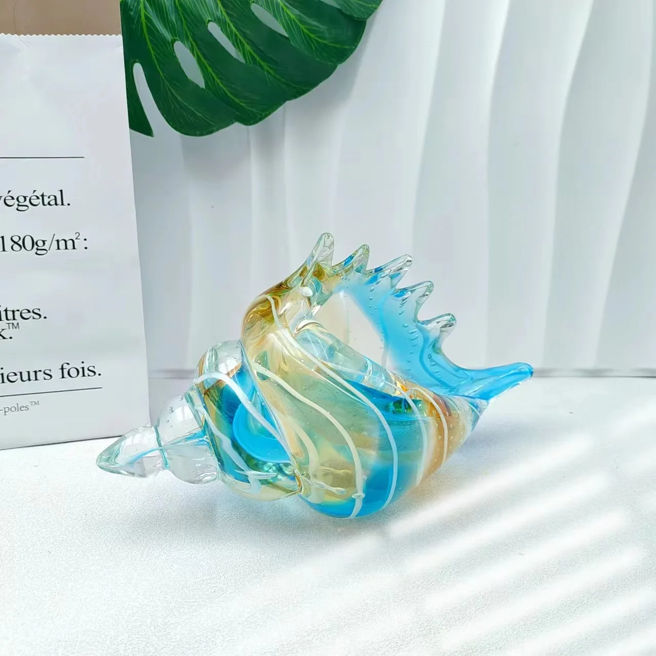 

Light Luxury Art Coloured Glaze Colorful Conch Ornaments Creative Ornaments Model Room Home Living Room Dining Table Decoration