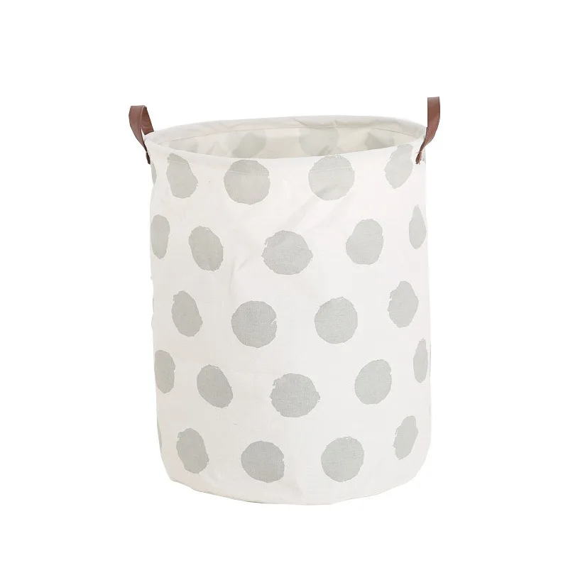 Keranjang Penyimpanan Drum Lipat Penyimpanan Mainan Kotak Finishing Rumah Biru Pakaian Kotor Kreatif Biru