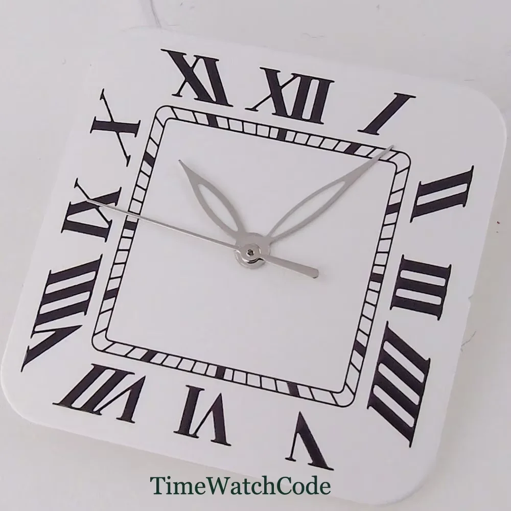 27mm NH35 Watch Dial MOD Accessories for NH36 NH38 Automatic Movement Roman Numerals for SANTOS Model Replacement