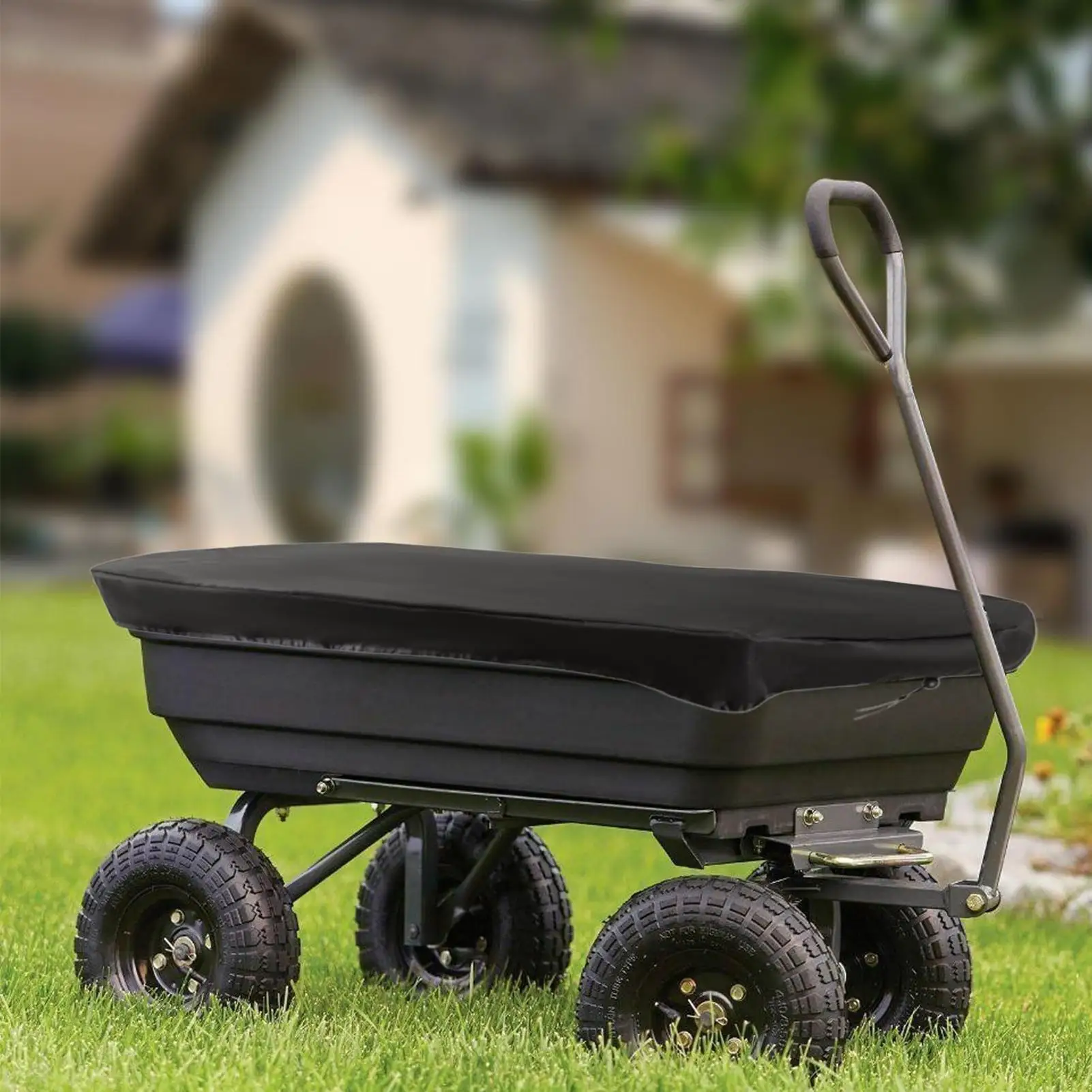 Garden Cart Cover Foldable Waterproof Trolley Protector Cover For Yard Backyard Patio Porch Outside Lawn Barn Farm Camping