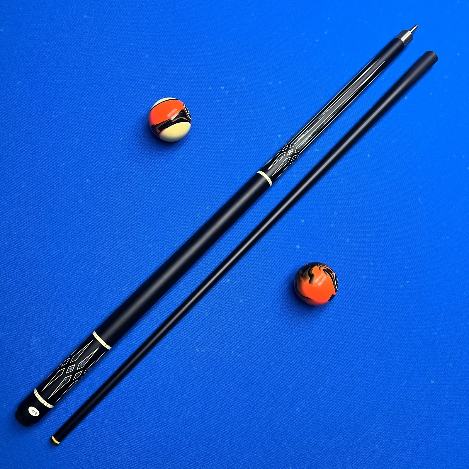 

12.5mm Multilayer Tip Colorful Pattern Low Deflection Glass Fiber Billiard Cue Stick with Stainless Steel Quick Connect Joint