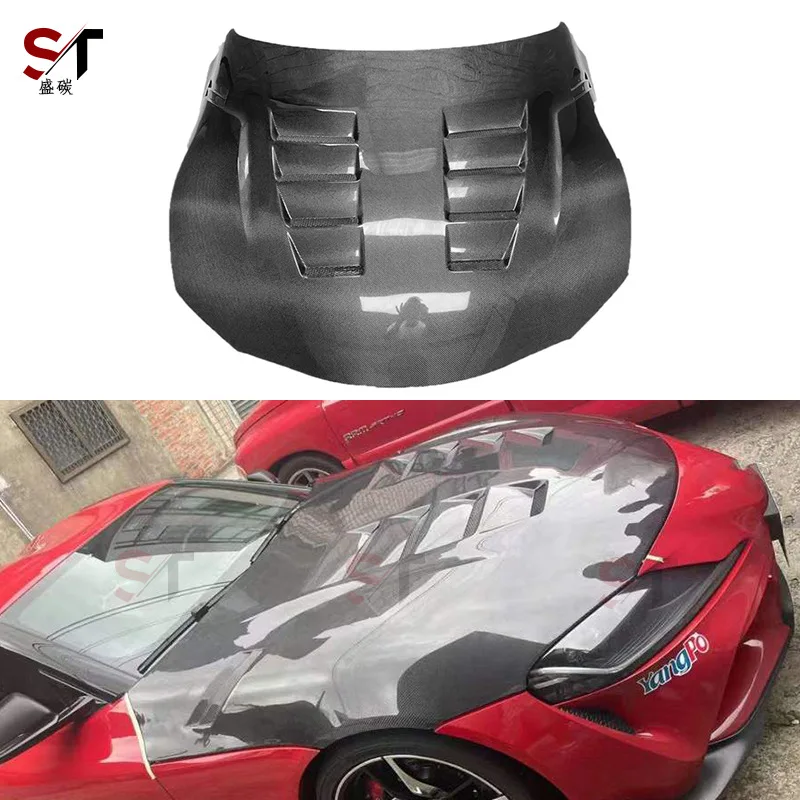 

Suitable for Toyota SUPRA Bull Demon King A90 A91 Carbon Fiber Cover Open Hole Hood Modified Headcover Surrounded