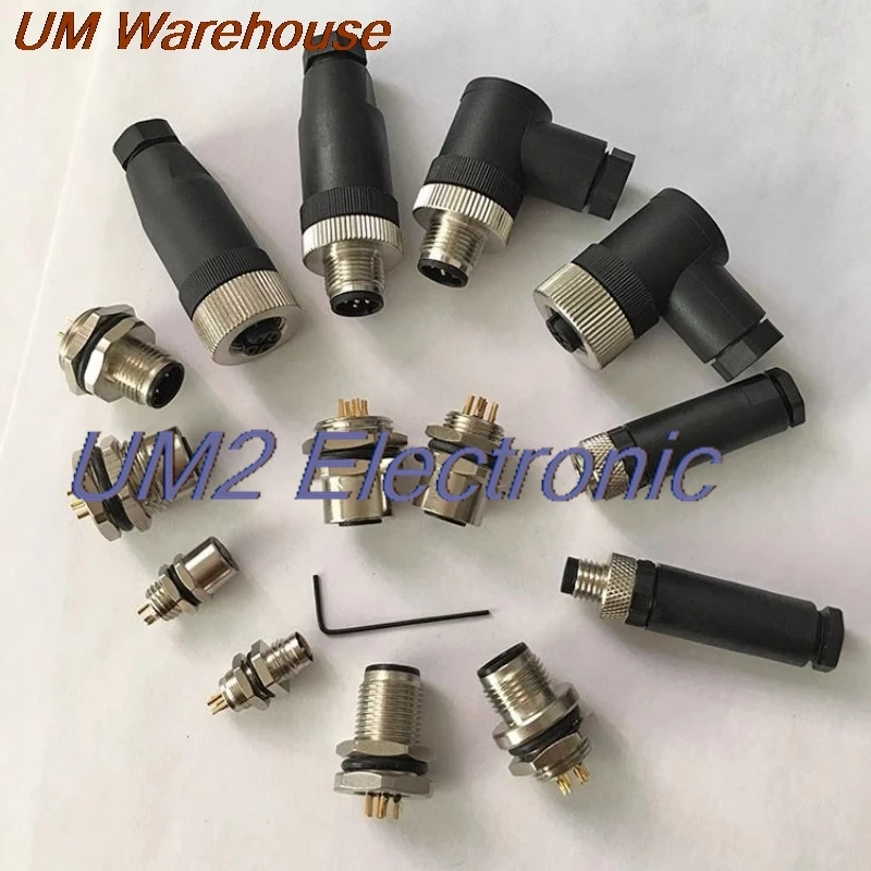 

5piece SACC-FR-4CON-PG 7-M SCO-1543058 M12 Elbow Female Connector Plug