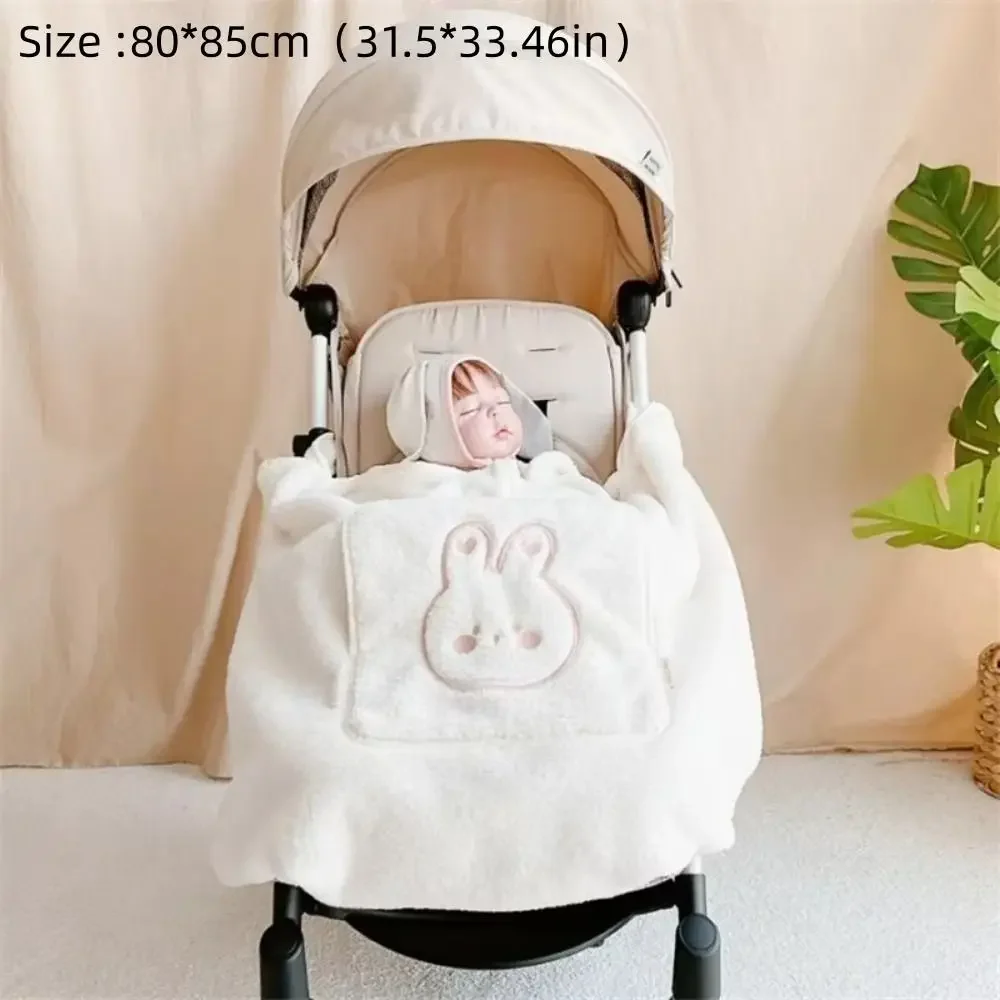 

New Winter Fleece Baby Blanket Thicken Warm Baby Towels Stroller Blankets Bedding Baby Stuff Soft Waist Stool Cloak Infants