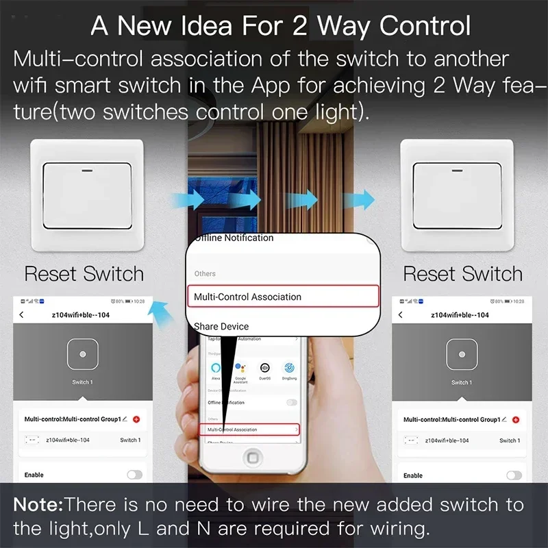 WiFi + RF433 1 Gang 1/2 Way relé inteligente Mini módulo de interruptor DIY, Control remoto por aplicación Smart Life Tuya, funciona con Alexa Google Home