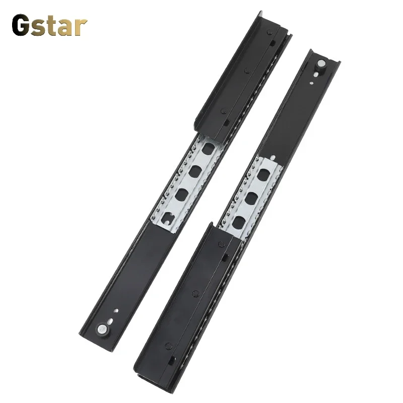 Heavy Bay Window Sliding Slide Rail, Desktop Side Telescopic Extension Pull-out Guide Rail Accessories Silent Two Rails