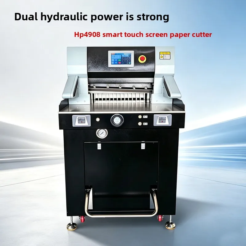Hydraulic Paper Cutter Intelligent Touchscreen Cutter, Dual Hydraulic Multifunctional Equipment, Powerful Paper Cutting Machine