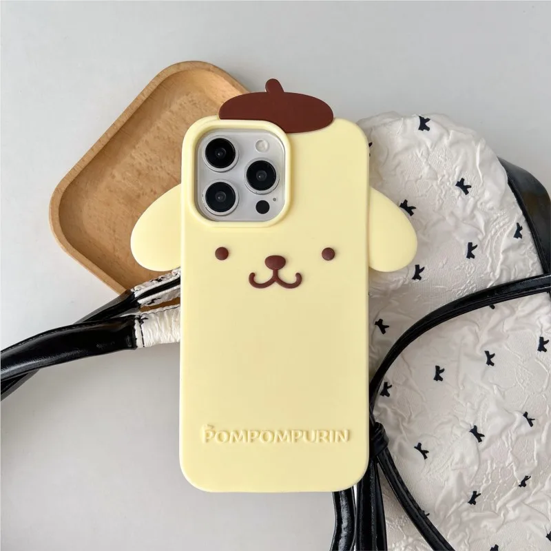 LindaFundadeSiliconaSuaveconDiseño3DdePomPomPurindeSanrioparaiPhone171615141312ProMaxPlus-AliExpress202192403
