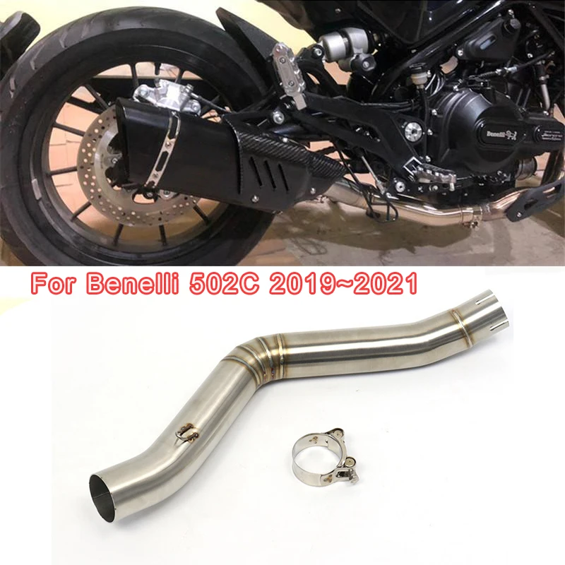 For Benelli 502C Exhaust Middle Link Pipe 2019~2021 51mm Modified Escape Moto Bike 502C Exhaust Connect Link Tube 502C Exhasut