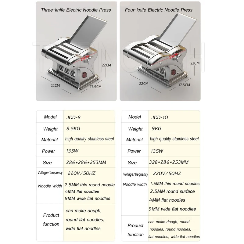 220V Commercial Kneading Machine Dough Sheeter Electric Pasta Maker Home Doughing Mixer Noodles Press Roller Dumpling Wrappers