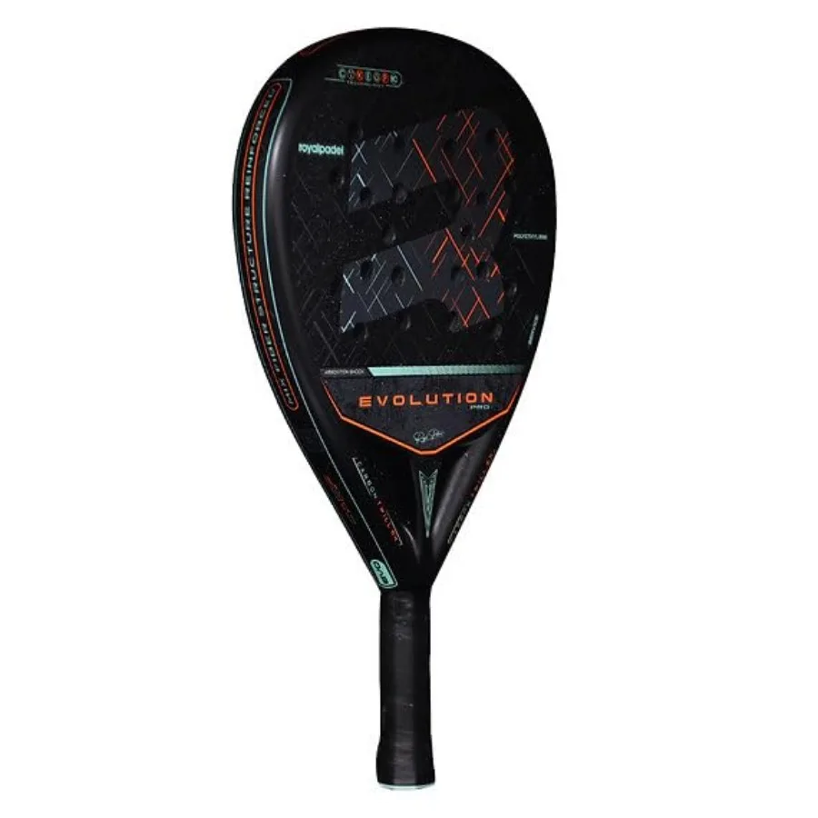 Padel racket for competitive play Multi-fiber frame Matte black finish Enhanced spin control and comfort via 3D matte surface a