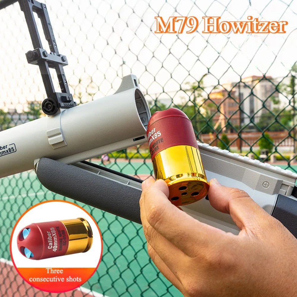 M79 탄피 배출 소프트 총알 장난감 총 폼 펠렛 블래스터 소총 발사기 크리스마스 생일 선물용 슈팅 게임