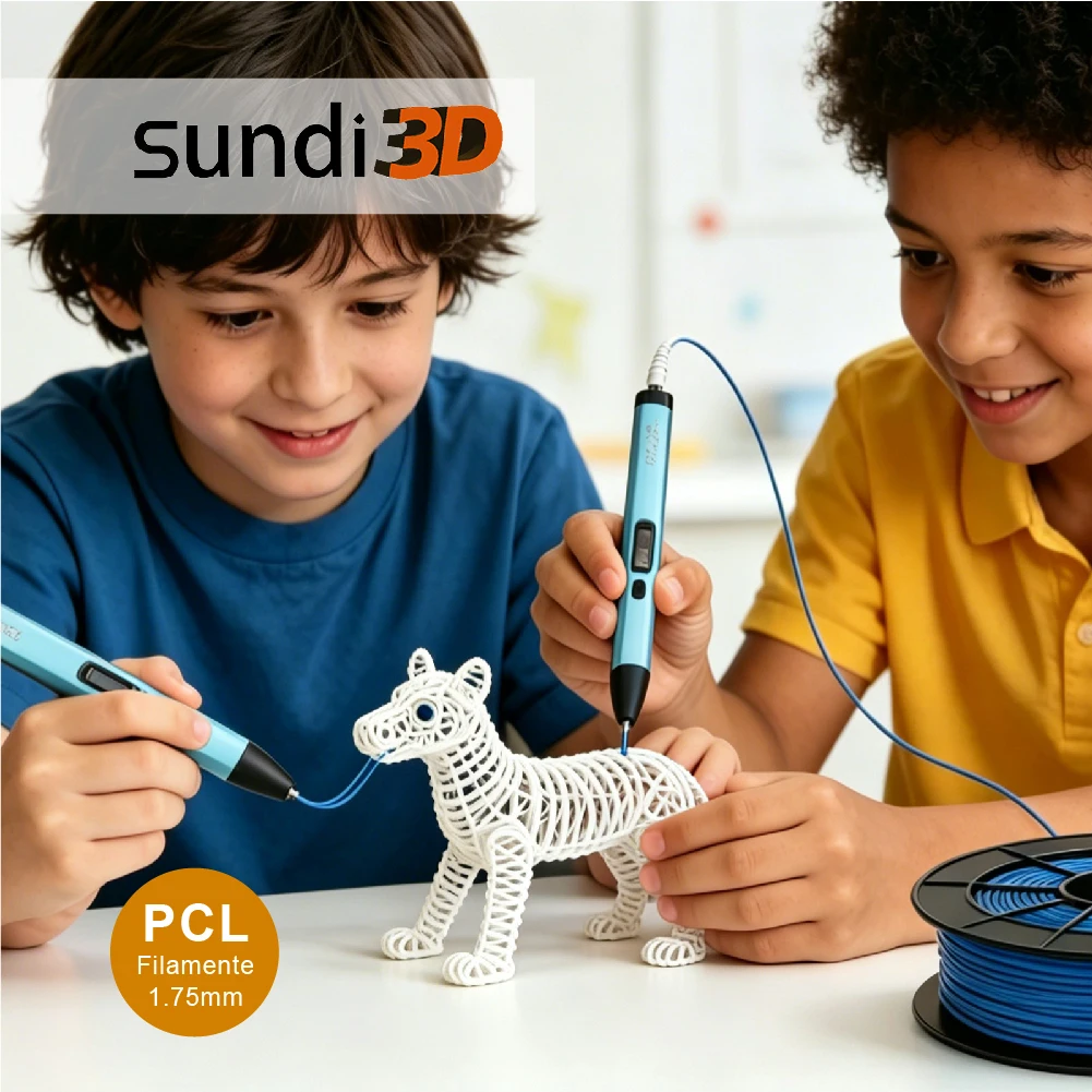 

SUNDI® 1.75mm PCL Upgraded Children's 3D Printing Pen, Filament, 3D Pen Set with 50M PCL Filament, Educational Gift to Dev