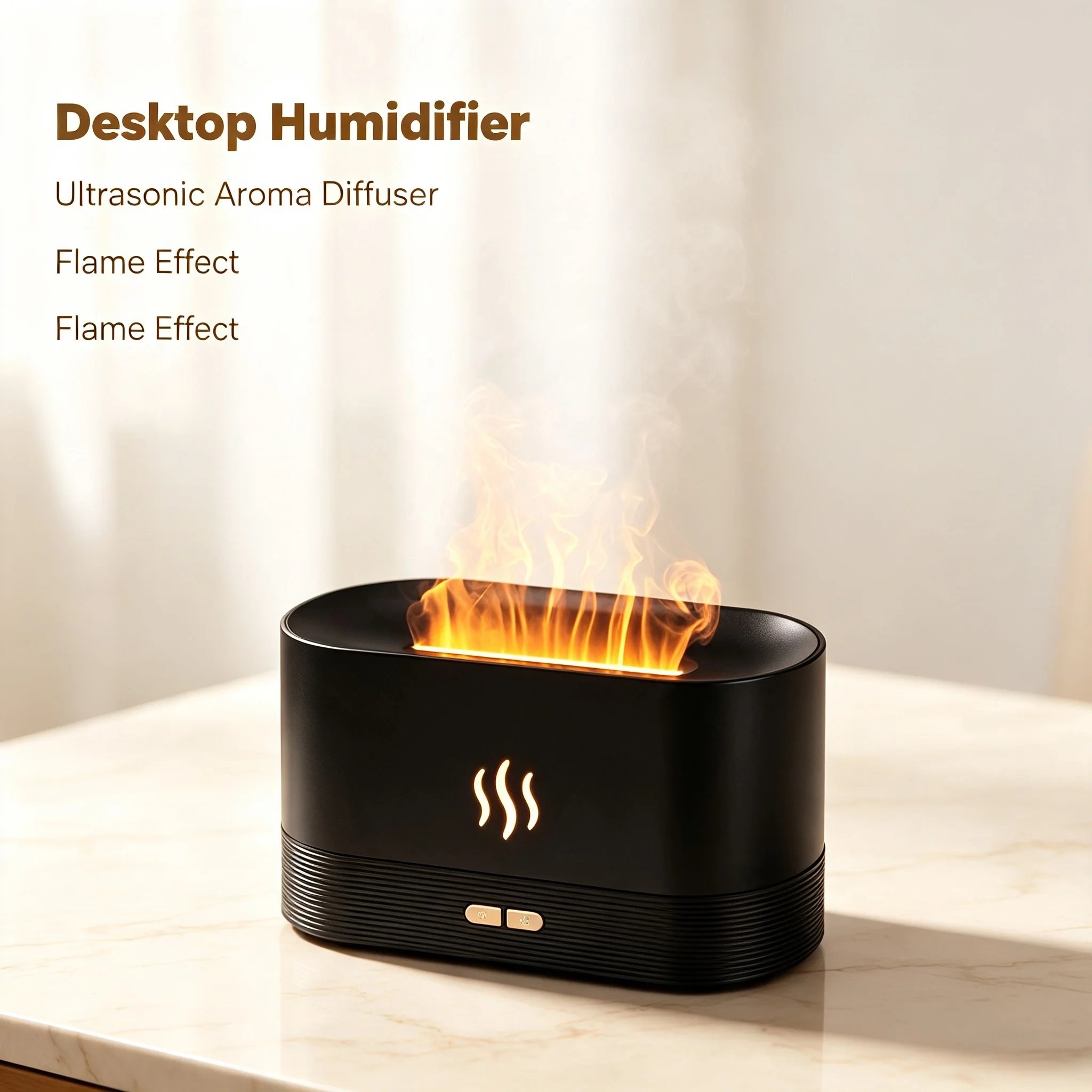 WIFI Humidifier Simulation Flame Aromatherapy wide-angle USB multi-function Home Office Air Freshener Spray motion detection ﻿