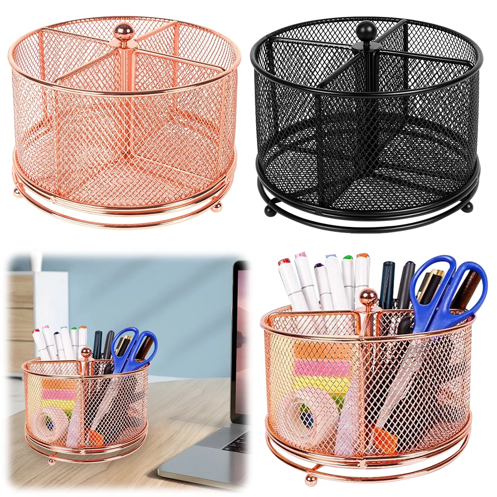 Rotatable Pen Holder Pen Holder Stand Large Capacity Pen Holder Organiser Multi-Function Makeup Brush Holder School Supplies