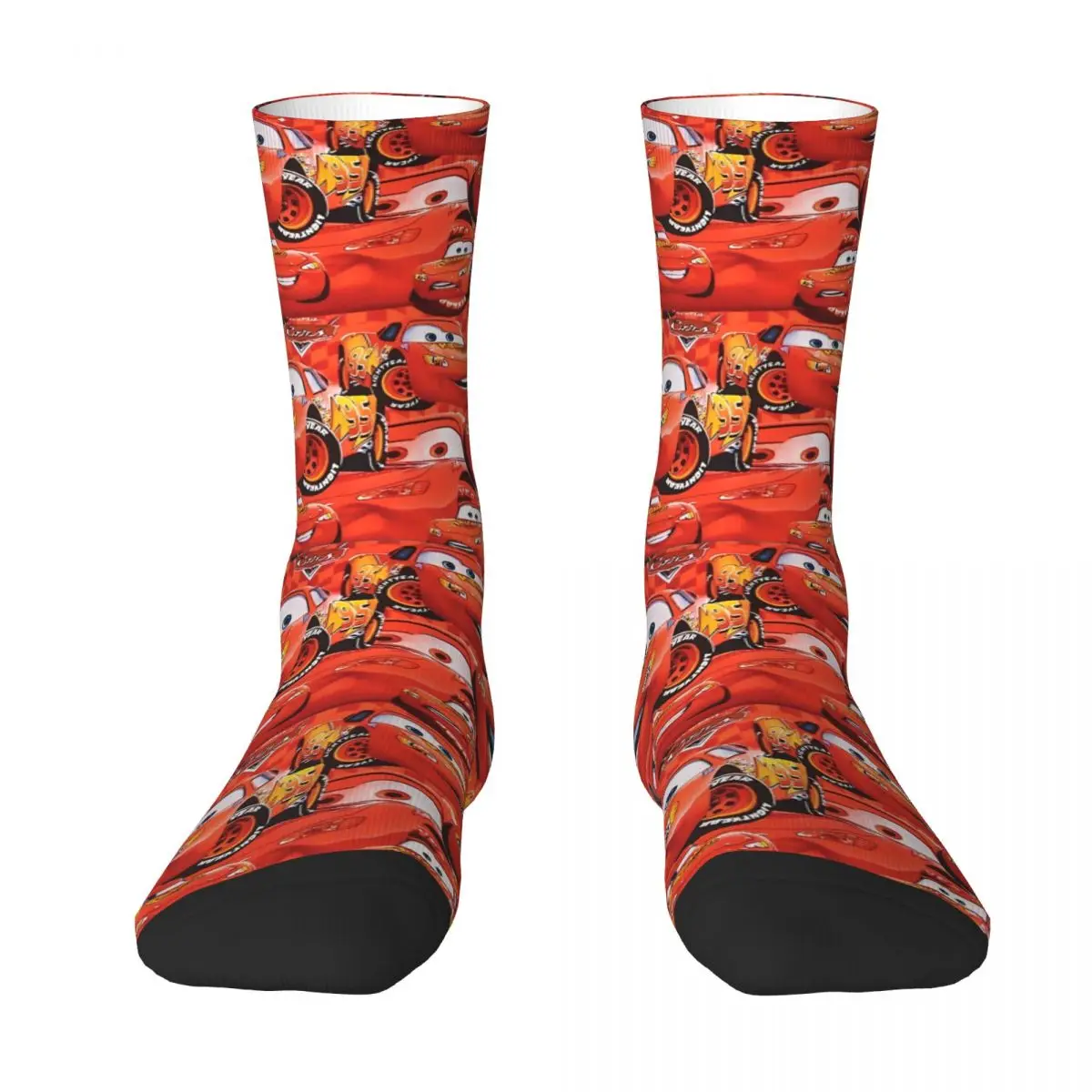 Couple Socks Lightning Mcqueen Face Stockings Winter Funny Soft Socks Custom Outdoor Non Slip Socks